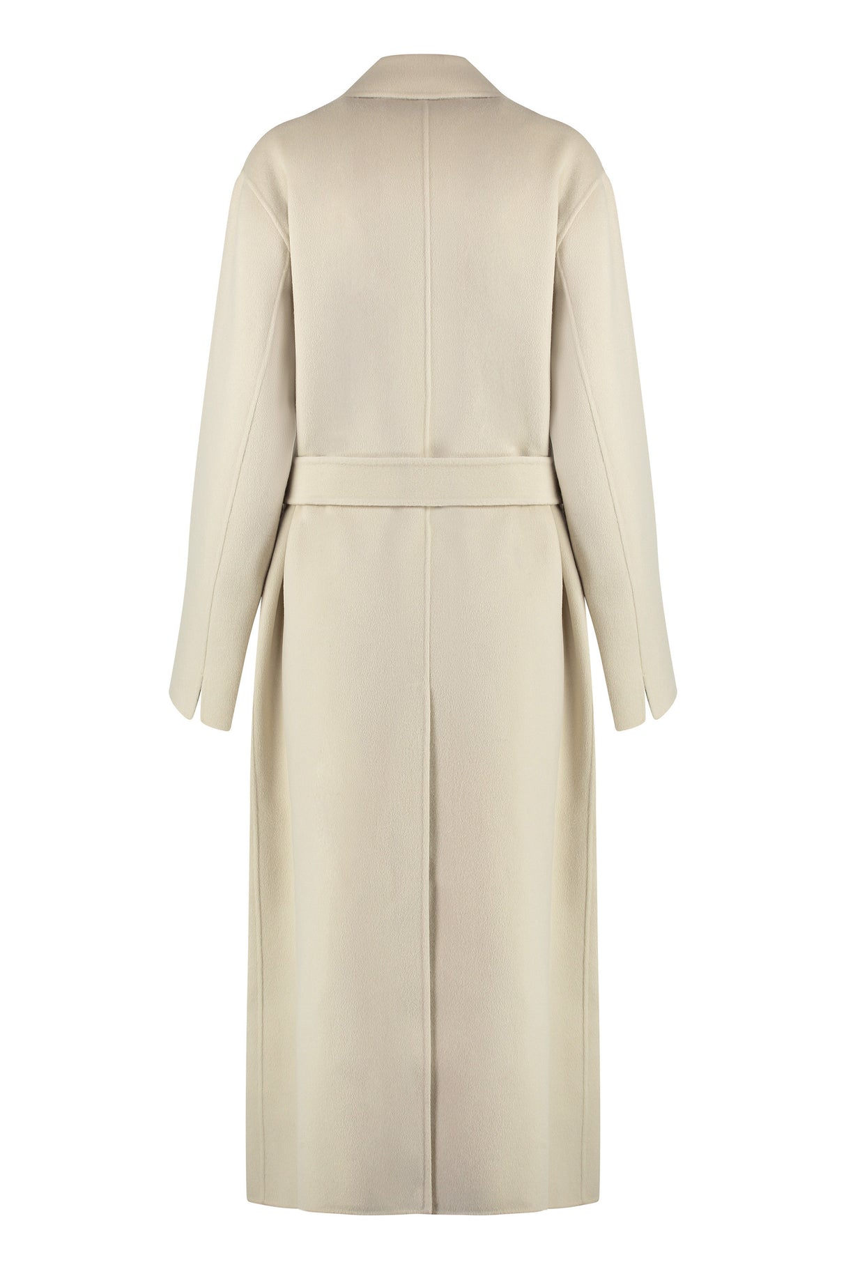 PINKO Elegant Wool Long Jacket with Coordinated Waist Belt