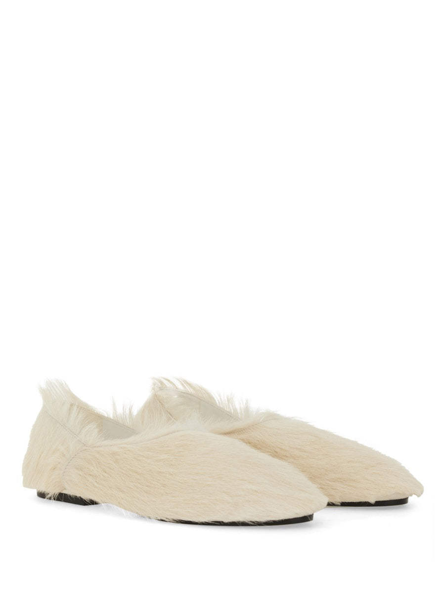 JIL SANDER Low Leather Slip-On Flats