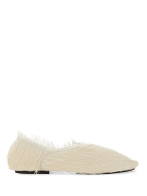 JIL SANDER Low Leather Slip-On Flats