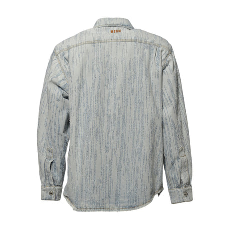 MSGM Denim Shirt for Men - P25 Collection