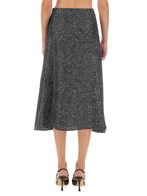 KITON Silk Printed Skirt - Size 42 IT