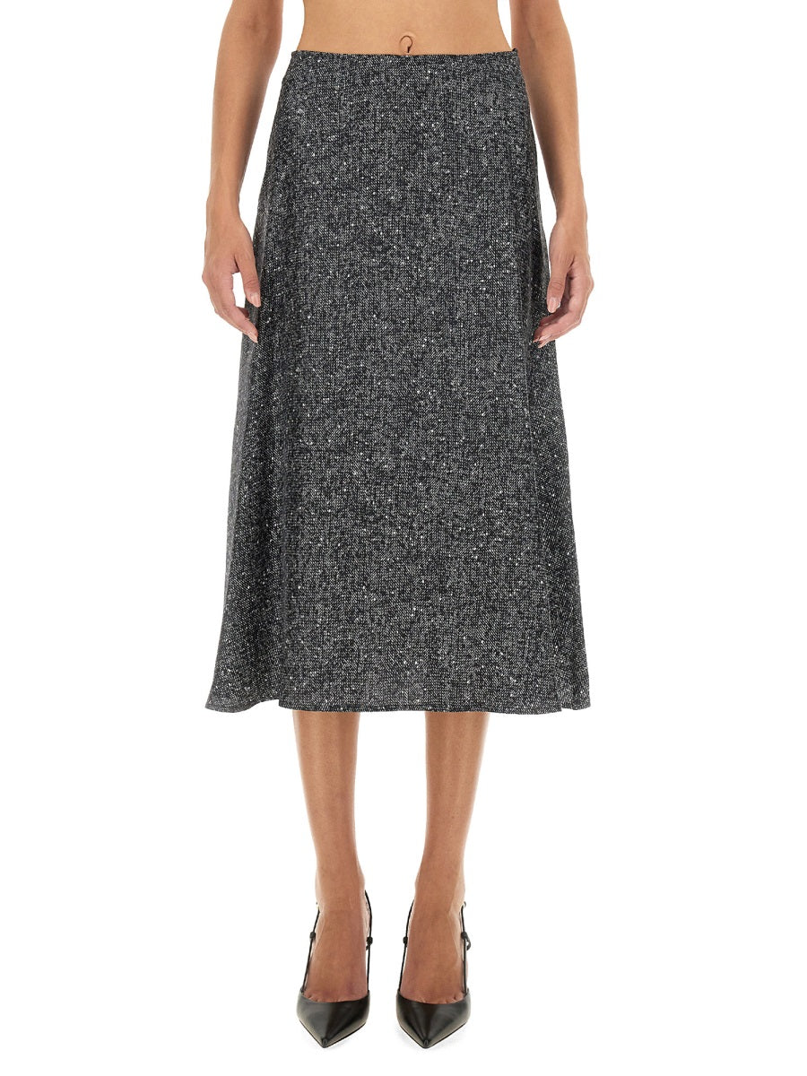 KITON Silk Printed Skirt - Size 42 IT