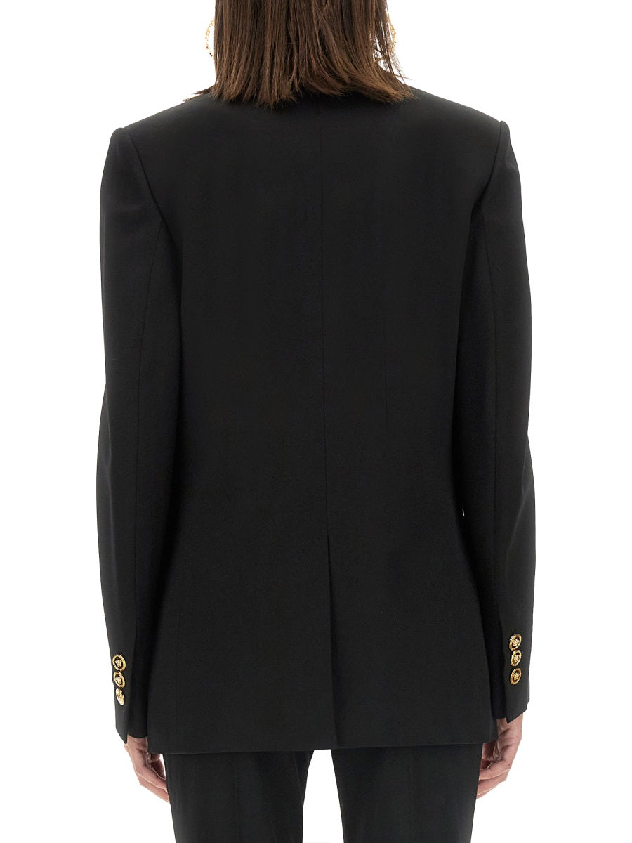 VERSACE Oversized Single-Breasted Blazer - Size 40 IT