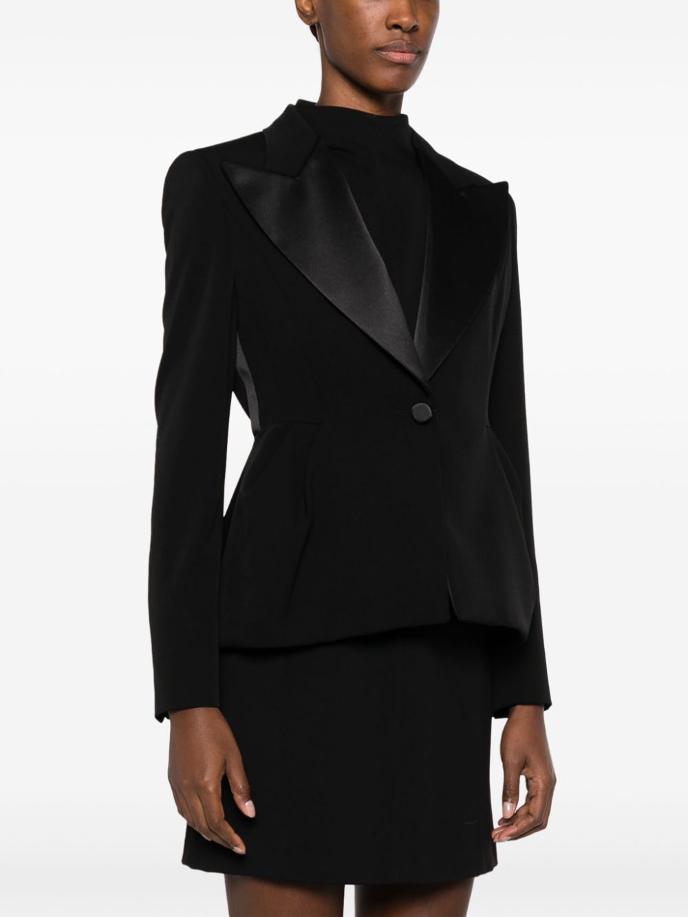 MAX MARA PIANOFORTE Single-Breasted Peplum Blazer Jacket - Women’s Fit