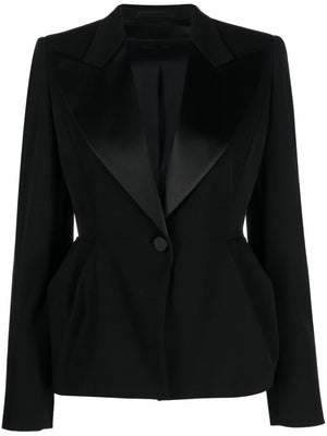 MAX MARA PIANOFORTE Single-Breasted Peplum Blazer Jacket - Women’s Fit