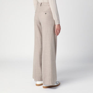 QUELLEDUE Wide Leg Wool Trousers