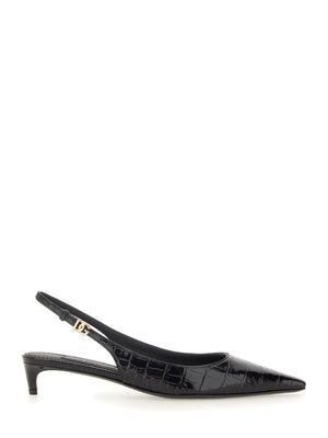 DOLCE & GABBANA Elegant Slingback with Logo - Women's High Heels