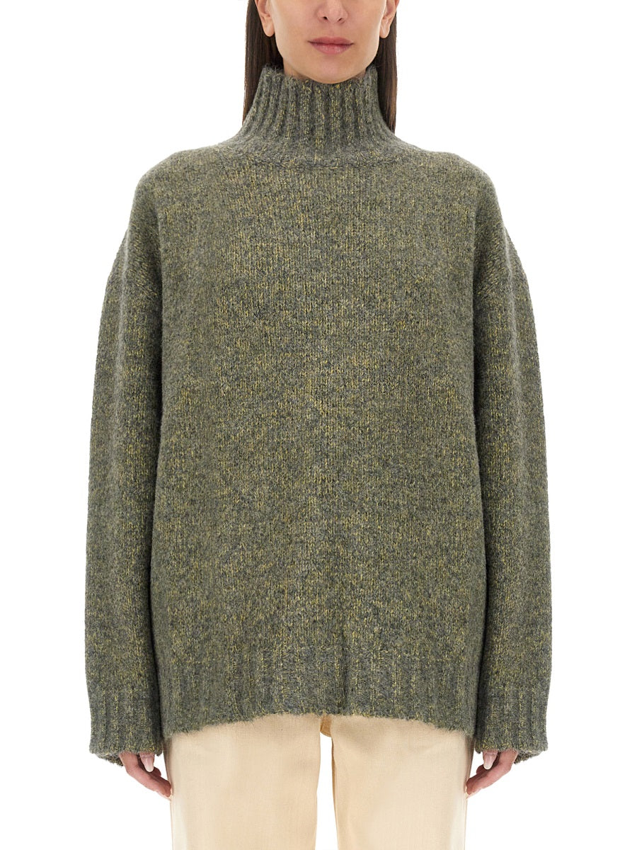 JIL SANDER Oversized Turtleneck Sweater - Size S