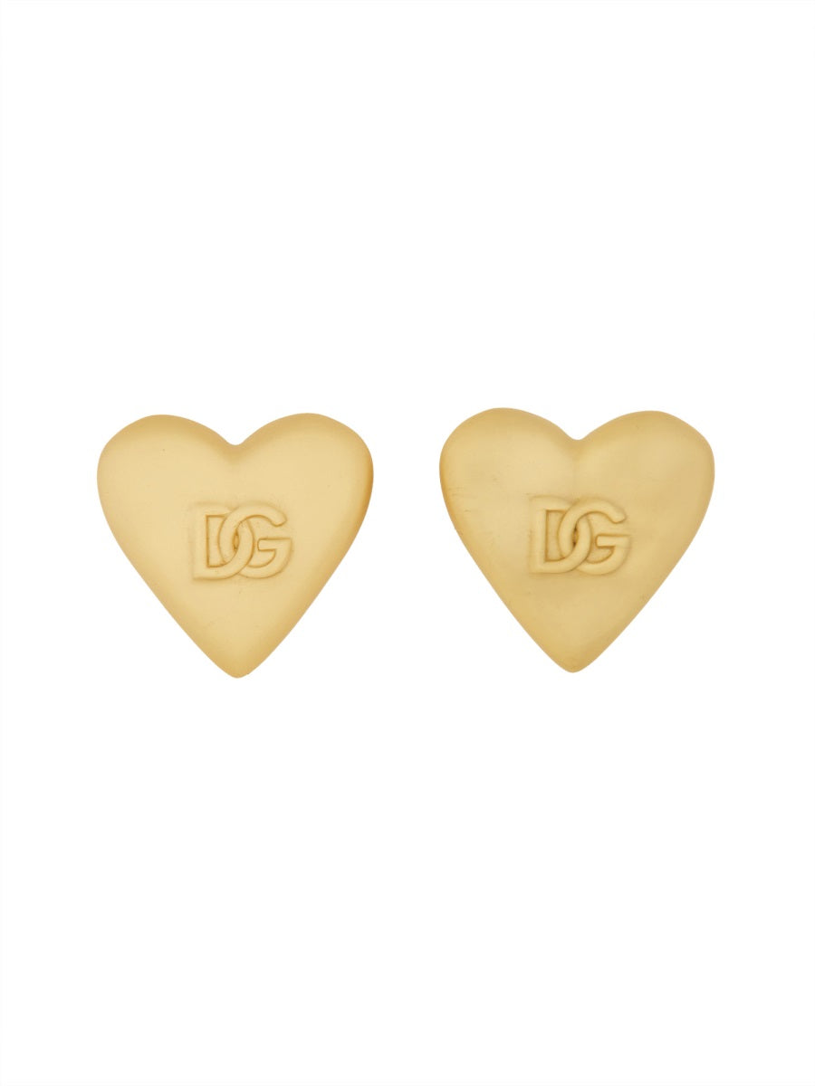 DOLCE & GABBANA Heart-Shaped Logo Earrings