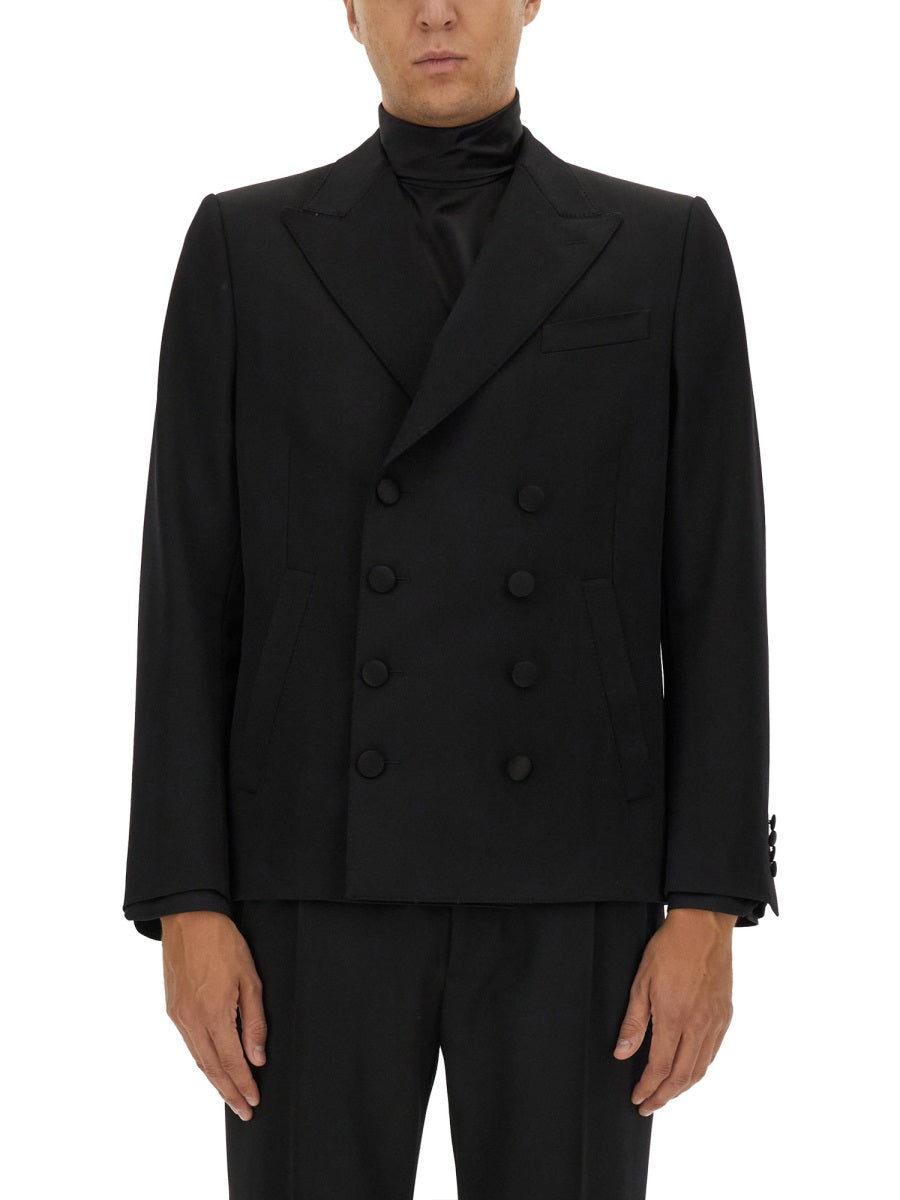 DOLCE & GABBANA Double-Breasted Wool Jacket - Size 50 IT