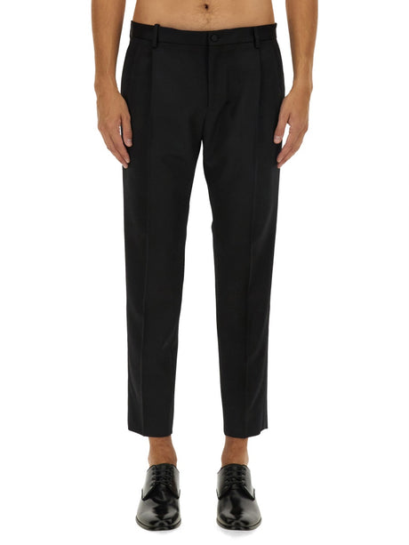 DOLCE & GABBANA Classic Silk Blend Trousers - Size 50 IT