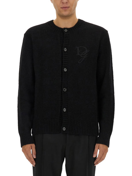 DOLCE & GABBANA Men's Logo Cardigan - Size 50 IT