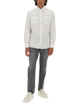 BRUNELLO CUCINELLI Leisure Fit Cotton Shirt - Size L