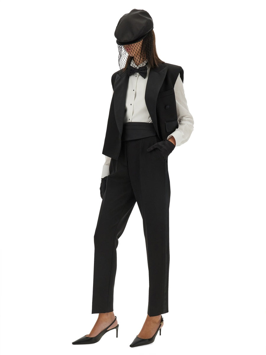 DOLCE & GABBANA Tailored Slim Fit Tuxedo Pants - Size 42