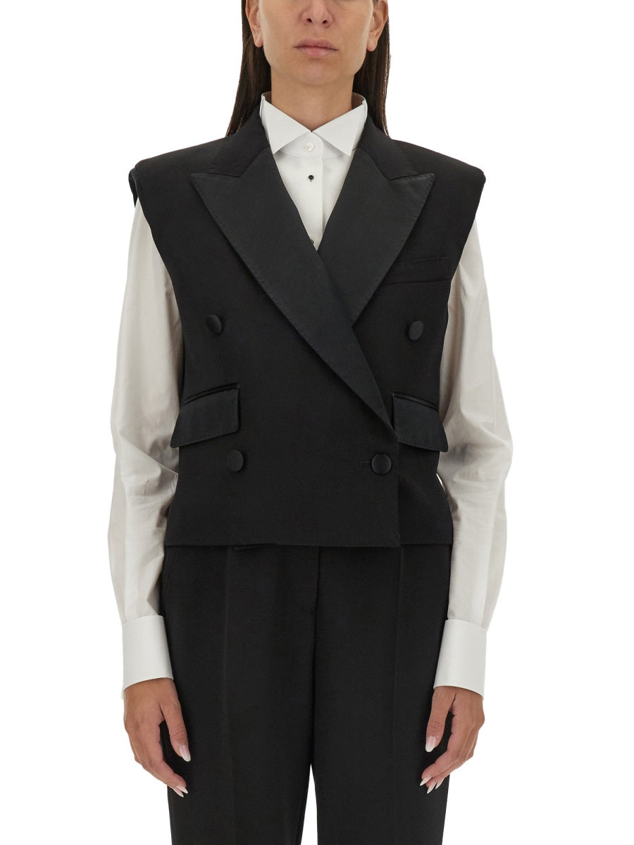 DOLCE & GABBANA Double-Breasted Sleeveless Jacket - Size 40 IT