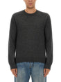 MAISON MARGIELA Wool T-Shirt with Sheepskin Detailing - Size L