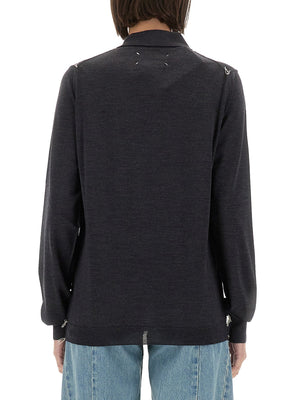 MAISON MARGIELA Wool Polo Sweater - Regular Fit