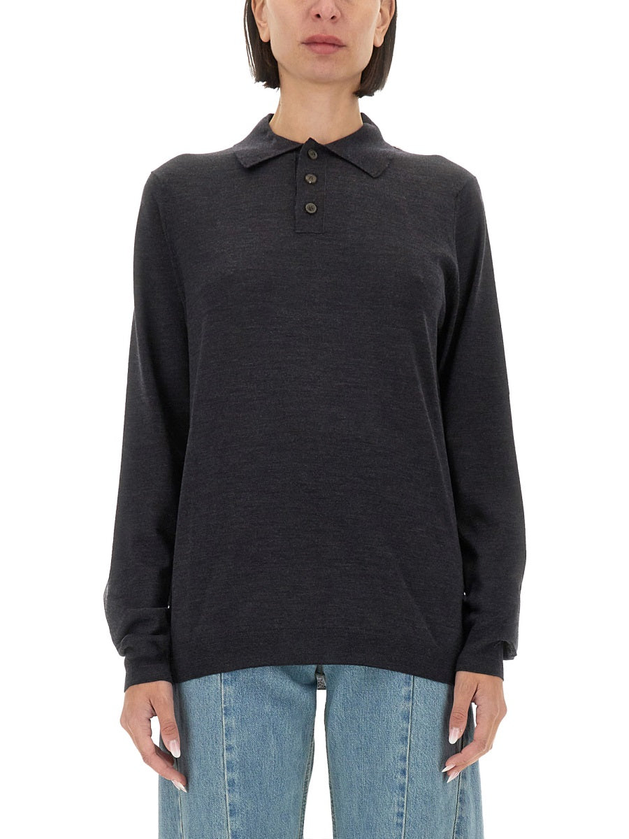 MAISON MARGIELA Wool Polo Sweater - Regular Fit