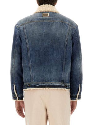 DOLCE & GABBANA Men's Denim Jacket - Size 50 IT