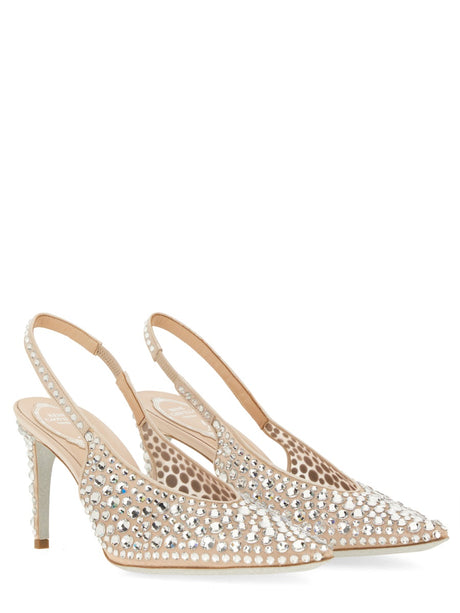 RENE CAOVILLA Gilda Mini Slingback Heels