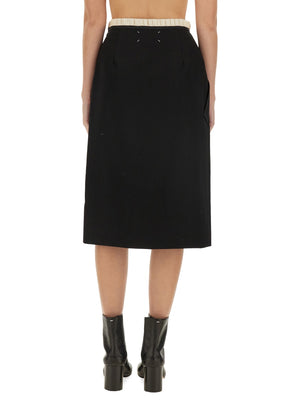 MAISON MARGIELA Elegant Wool Skirt - Size 42 IT