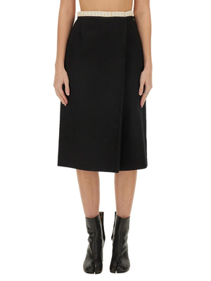 MAISON MARGIELA Elegant Wool Skirt - Size 42 IT