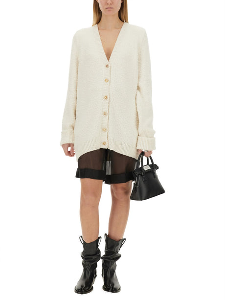 MAISON MARGIELA Oversized Cardigan in Soft Cotton Blend - Size S