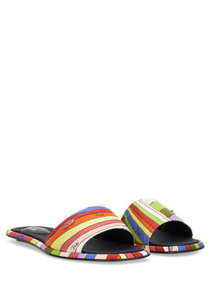 PUCCI Silk Slide Sandal for Women