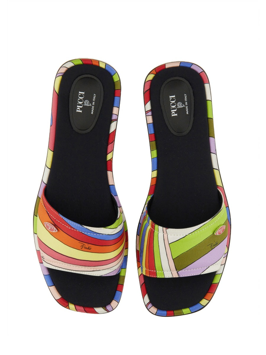 PUCCI Silk Slide Sandal for Women