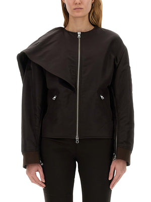 COURREGES Bow Neck Mini Bomber Jacket - Regular Fit