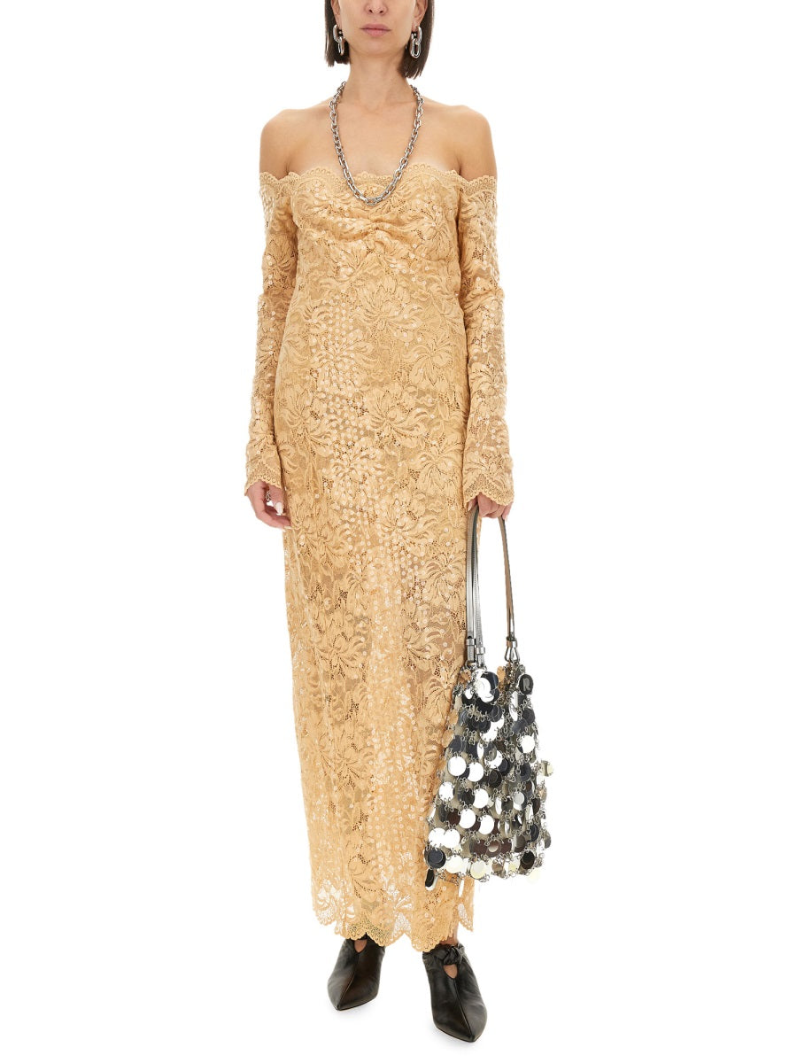 RABANNE Elegant Long Dress with Sequins - Size 36 FR