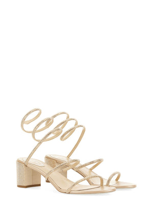 RENE CAOVILLA Elegant High Heel Satin Sandals