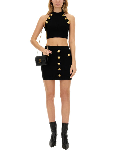 BALMAIN Cropped Top with Buttons