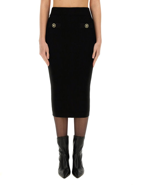 BALMAIN Knit Midi Skirt - Size 38