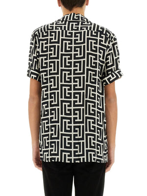 BALMAIN Monogram Shirt - Size 48 IT