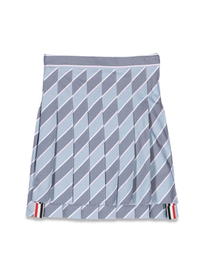 THOM BROWNE Pleated Mini Skirt for Girls