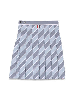 THOM BROWNE Pleated Mini Skirt for Girls