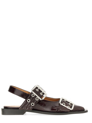 GANNI Elegant Ballerina Flats with Buckle