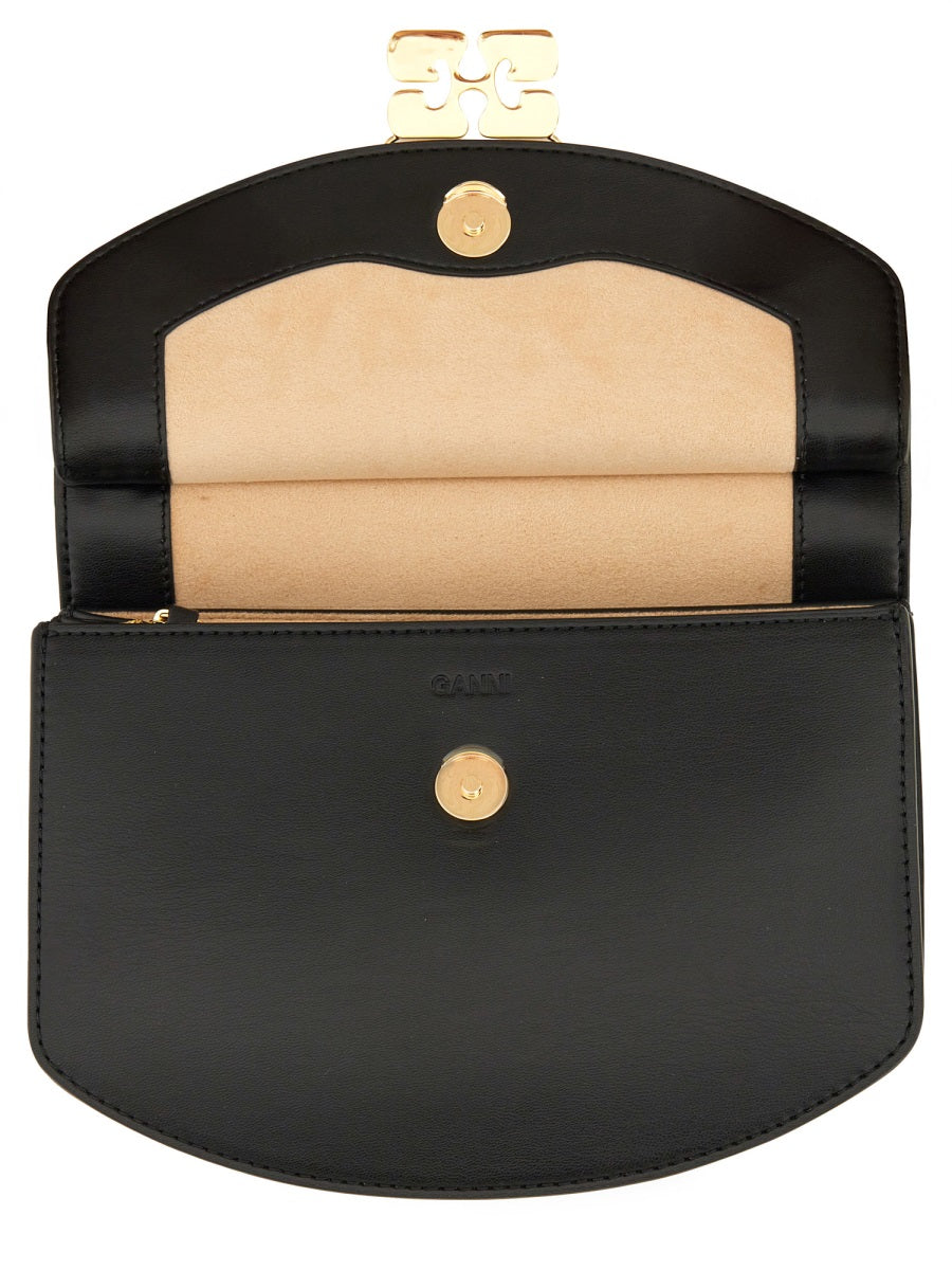 GANNI Mini Recycled Leather Shoulder Bag