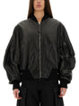 THE ATTICO Oversized Leather Bomber Jacket - Size 40 IT