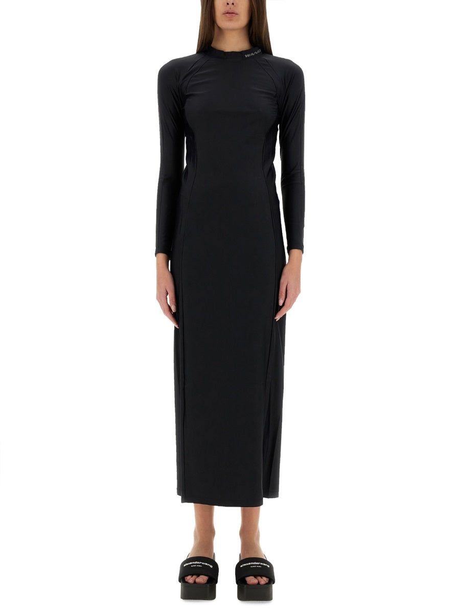 ALEXANDERWANG.T Long Dress with Logo - Size S