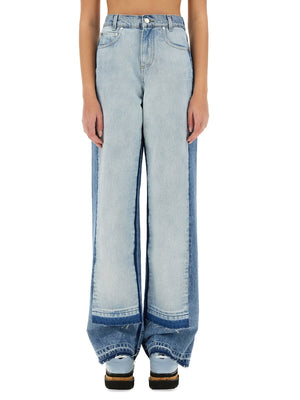 STELLA McCARTNEY Straight-Leg Jeans with Contrasting Panels - Size 26