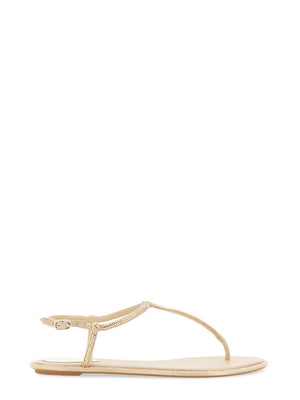 RENE CAOVILLA Mini Crystal-Embellished Flat Thong Sandals