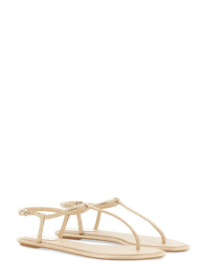 RENE CAOVILLA Mini Crystal-Embellished Flat Thong Sandals