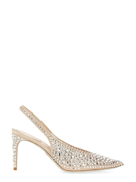 RENE CAOVILLA Gilda Mini Slingback Heels