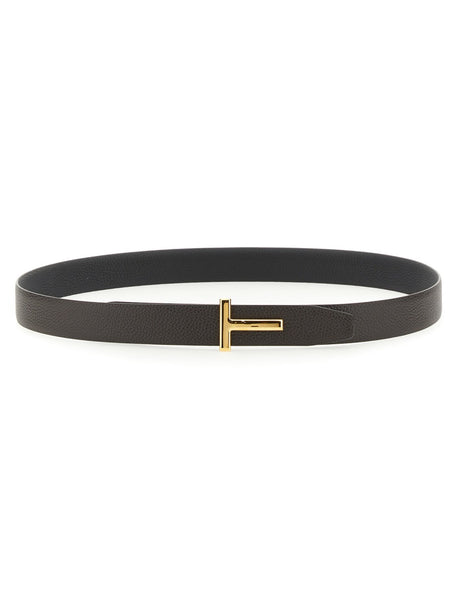 TOM FORD Reversible Leather Belt - 3 CM Width