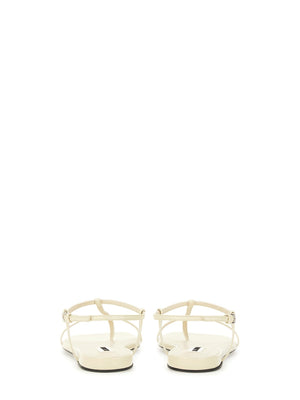 JIL SANDER Leather Flat Sandal - Women's