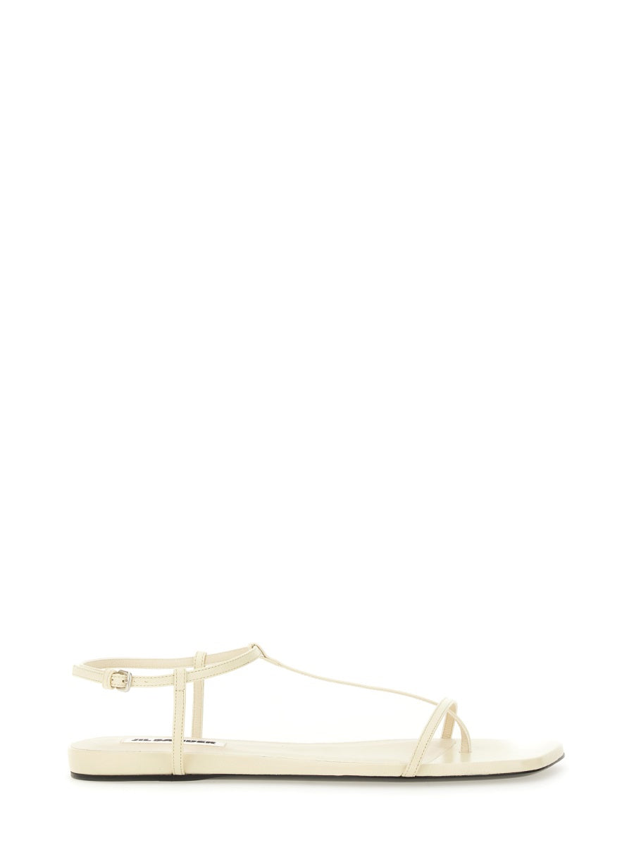 JIL SANDER Leather Flat Sandal - Women's