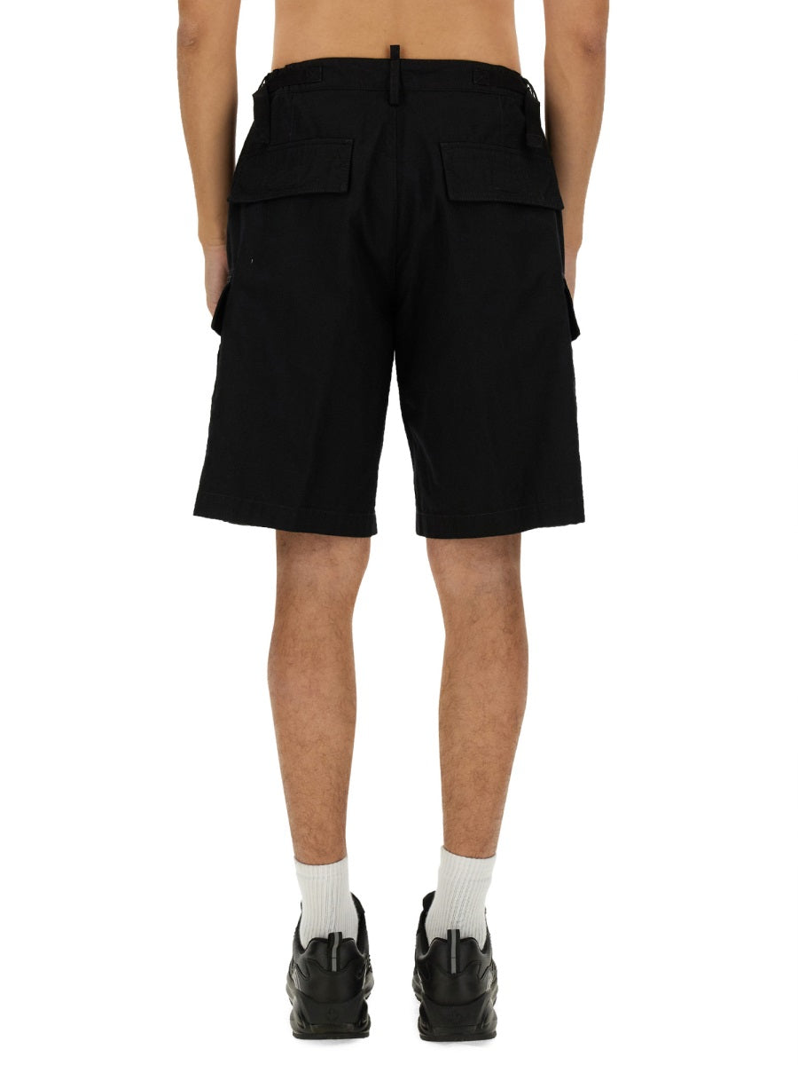 DSQUARED Cotton Bermuda Cargo Shorts - Size 48 IT