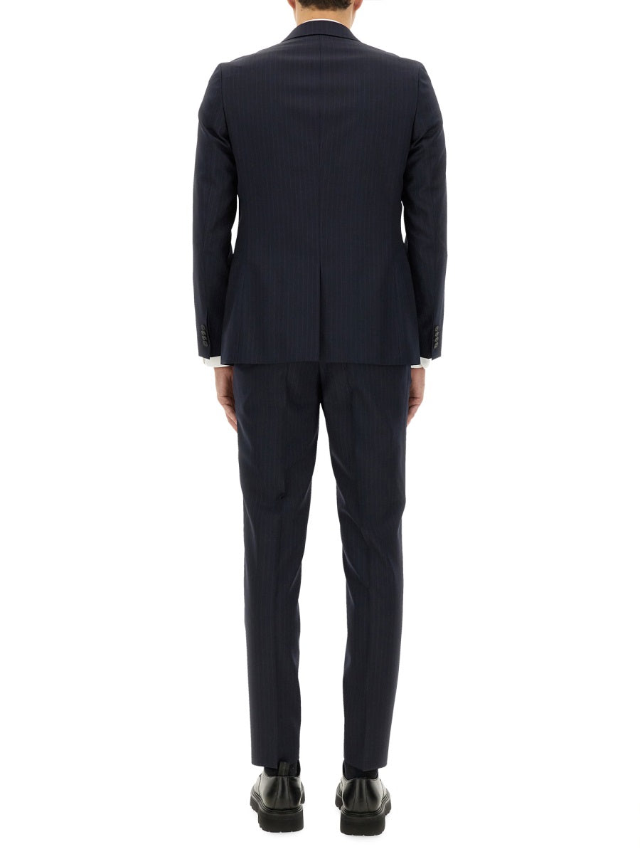 BOSS Slim Fit Pinstripe Suit - Size 48 IT